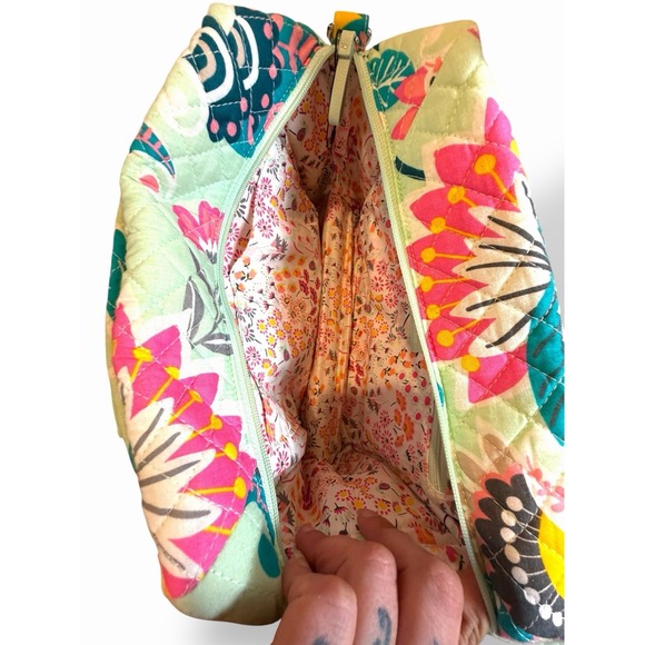 Vera Bradley Paisley Floral Pattern Purse Shoulder Bag Green Blue Boho Spring - Picture 8 of 15